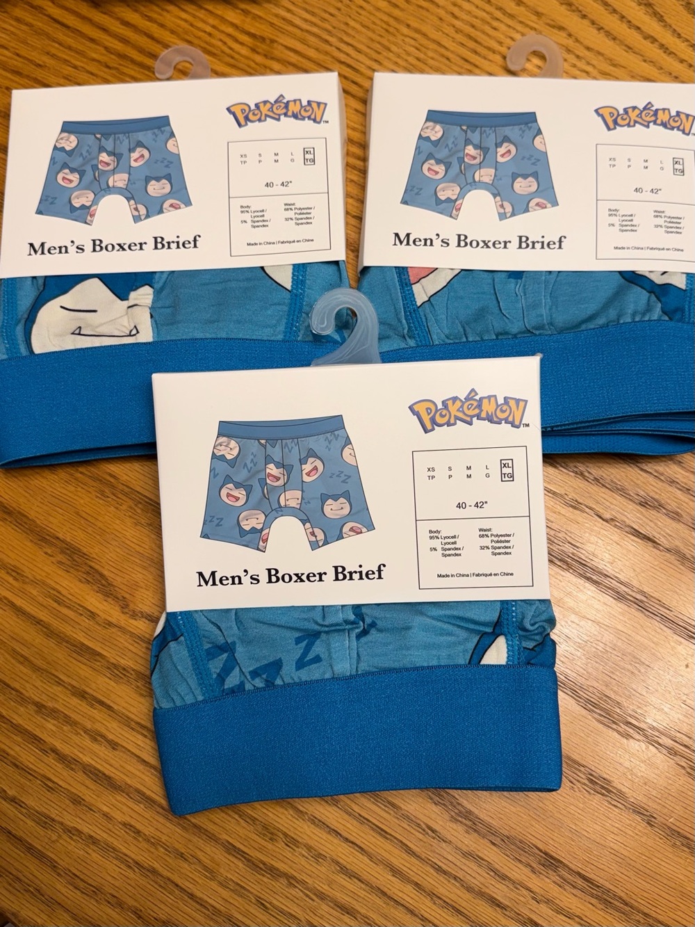 Bioworld Pokémon Men’s Boxer Briefs - Light Blue Men’s size XL 3 pk